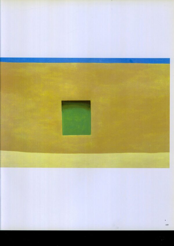 Georgia O'Keeffe print 1952 "Wall with Green Door" Original over-size vintage art book page - Image 2