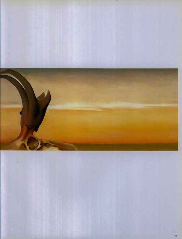 Georgia O'Keeffe print 1954 "Antelope" Original over-size vintage art book page - Image 2