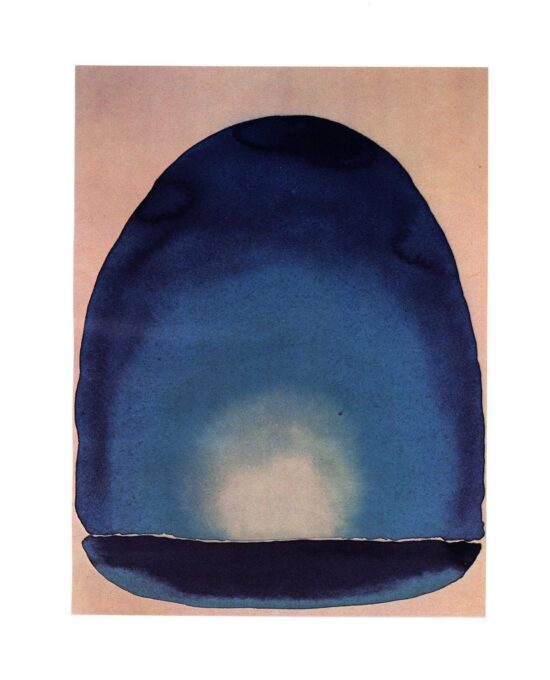 Georgia O’Keeffe print 1917 “Light Coming On the Plains II”  10 1/4″ x 14″ vintage book page