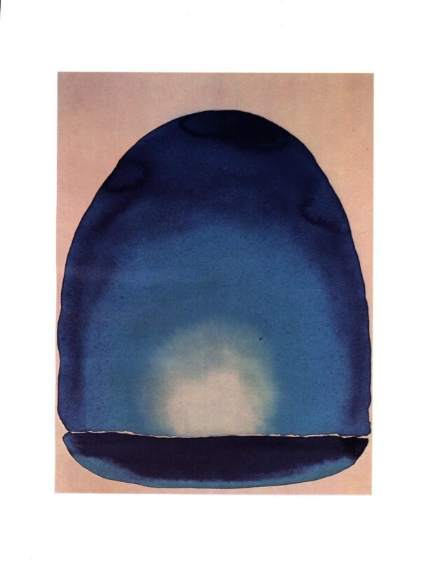 Georgia O'Keeffe print 1917 "Light Coming On the Plains II"  10 1/4" x 14" vintage book page - Image 2