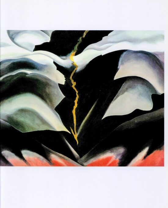 Georgia O’Keeffe print 1944 “Black Place II” Original over-size vintage art book page