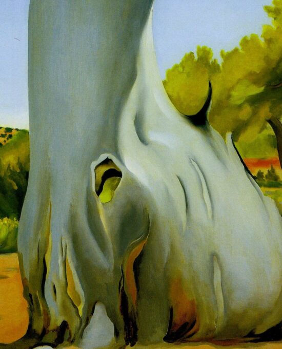 Georgia O’Keeffe print 1943 “Dead Cottonwood Tree, Abiquiu, New Mexico” Original over-size vintage art book page