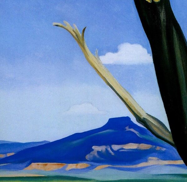Georgia O'Keeffe print 1936 "Deer's Skull with Pedernal" Original over-size vintage art book page