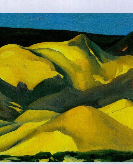 Georgia O’Keeffe print 1930 “New Albiquiu, New Mexico” Original over-size vintage art book page