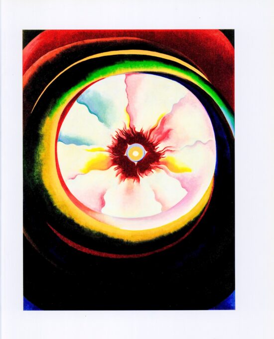 Georgia O’Keeffe print 1929 “At the Rodeo, New Mexico” Original over-size vintage art book page