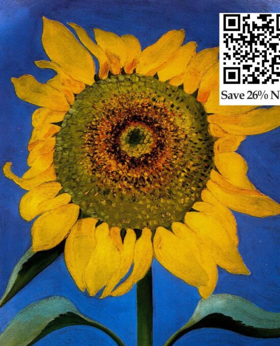 Georgia O’Keeffe 1935″Sunflower, New Mexico” Original vintage color book page