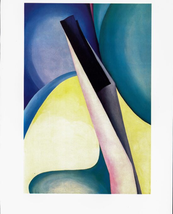 Georgia O’Keeffe print 1919 “Black Spot III”  10 1/4″ x 14″ vintage book plate  Ready to frame