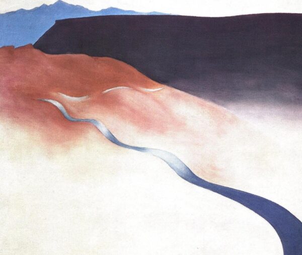 Georgia O'Keeffe print 1964 "The Road Past the View I" Original vintage color book plate Ready to frame