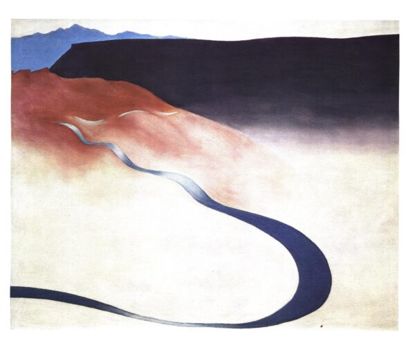 Georgia O'Keeffe print 1964 "The Road Past the View I" Original vintage color book plate Ready to frame - Image 2