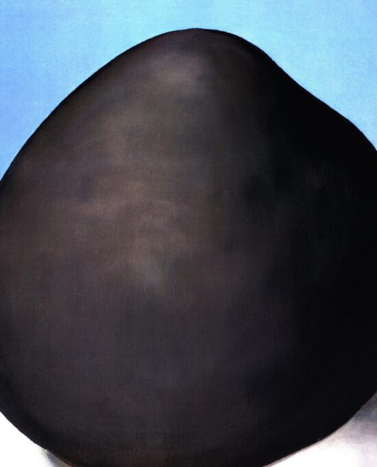 Georgia O’Keeffe print 1970 “Black Rock with Blue III” Original vintage color book page
