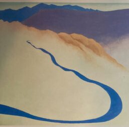 Georgia O'Keeffe print 1964 "Road Past the View II" Original over-size vintage art book page