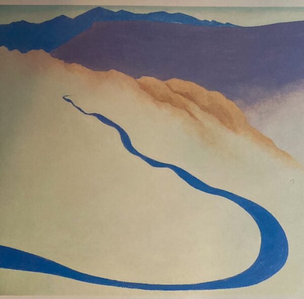 Georgia O'Keeffe print 1964 "Road Past the View II" Original over-size vintage art book page
