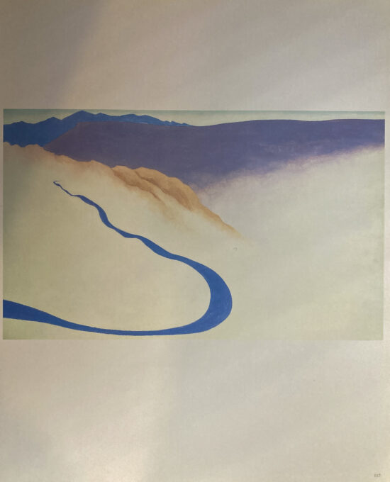 Georgia O’Keeffe print 1964 “Road Past the View II” Original over-size vintage art book page