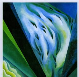 Georgia O'Keeffe print 1919 "Blue and Green Music" Original vintage art book page