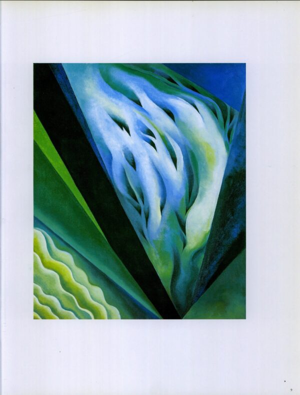 Georgia O'Keeffe print 1919 "Blue and Green Music" Original vintage art book page - Image 2