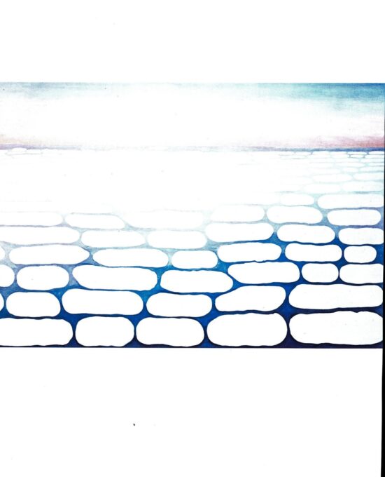 Georgia O’Keeffe print 1965 “Sky Above Clouds IV” (right half) Original vintage color book plate Ready to frame