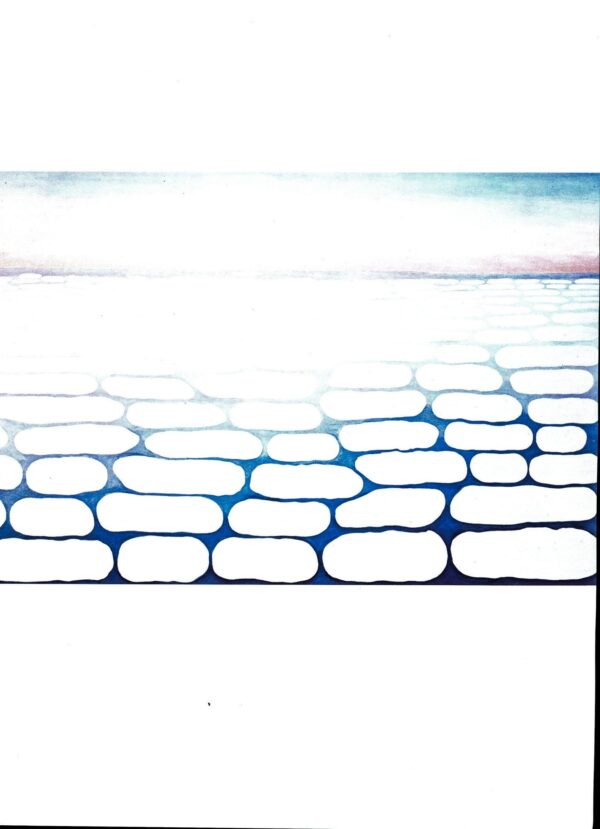 Georgia O'Keeffe print 1965 "Sky Above Clouds IV" (right half) Original vintage color book plate Ready to frame