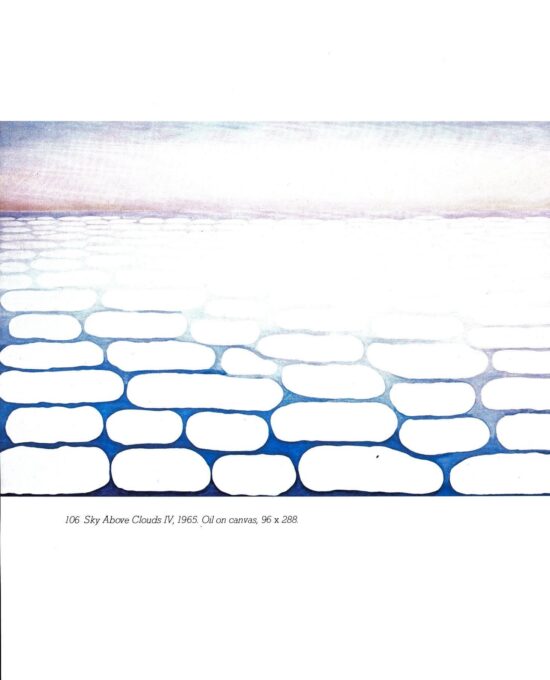 Georgia O’Keeffe print 1965 “Sky Above Clouds IV” (left half) Original vintage color book plate Ready to frame