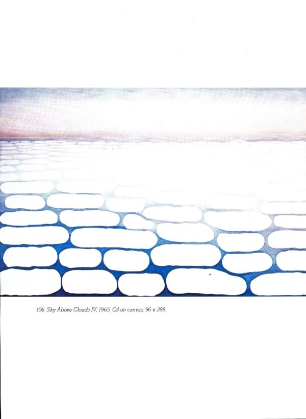 Georgia O'Keeffe print 1965 "Sky Above Clouds IV" (left half) Original vintage color book plate Ready to frame