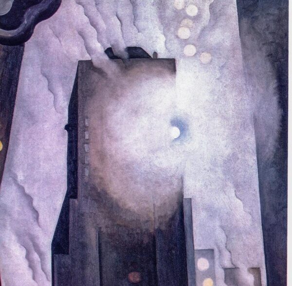 Georgia O'Keeffe "The Shelton with Sunspots" from 1926 Vintage book plate  Ready to frame