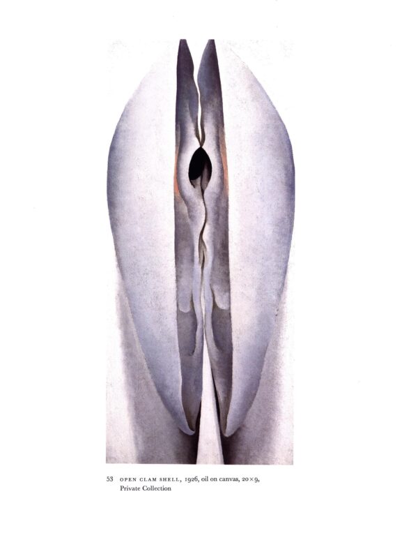 Georgia O'Keeffe vintage art book plate 1926/27 "Open Clam Shell / Black Abstraction" Wall hanging