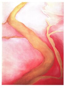 Georgia O'Keeffe print 1960 "It Was Yellow and Pink III" Original vintage art book page
