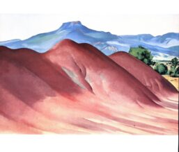 Georgia O'Keeffe print 1936 "Pedernal and Red Hills" Original vintage color book print Ready to frame