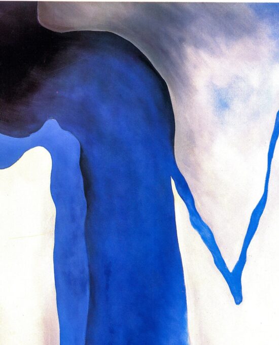 Georgia O’Keeffe “Blue, Black and Grey / Sky Above Clouds III” 1960/1963 Two-sided vintage art book page