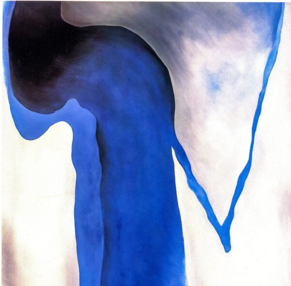Georgia O'Keeffe "Blue, Black and Grey / Sky Above Clouds III" 1960/1963 Two-sided vintage art book page