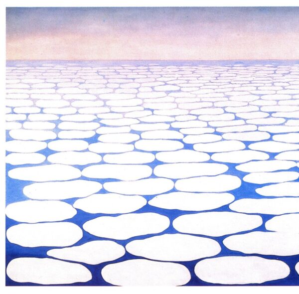 Georgia O'Keeffe "Blue, Black and Grey / Sky Above Clouds III" 1960/1963 Two-sided vintage art book page - Image 3