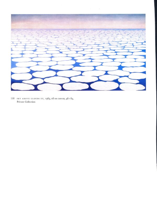 Georgia O'Keeffe "Blue, Black and Grey / Sky Above Clouds III" 1960/1963 Two-sided vintage art book page - Image 4
