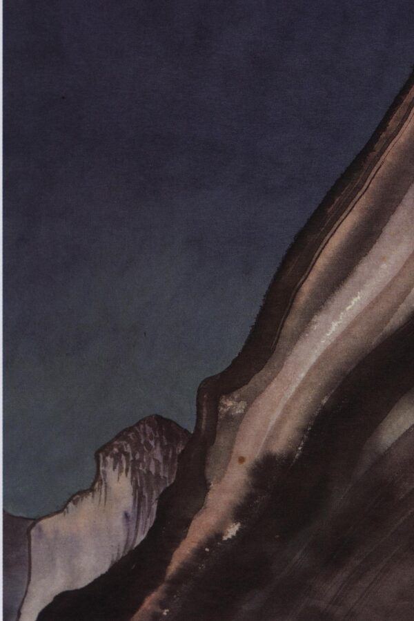 Yosemite Valley "New Moon, Eagle Peak" & "Passing Rain" Chiura Obata 1927/30 Vintage art book page - Image 2