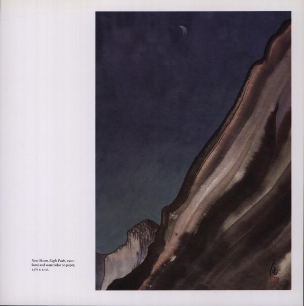 Yosemite Valley "New Moon, Eagle Peak" & "Passing Rain" Chiura Obata 1927/30 Vintage art book page - Image 3