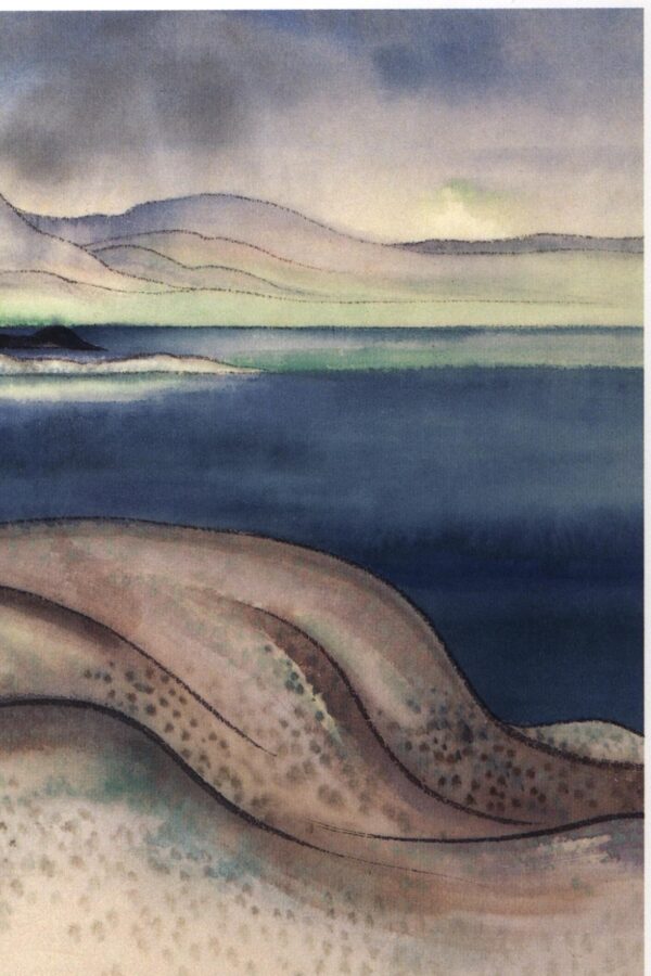 California views "Dawn, Knights Ferry" & "Along Mono Lake" Chiura Obata 1930/27 Vintage art book page - Image 5