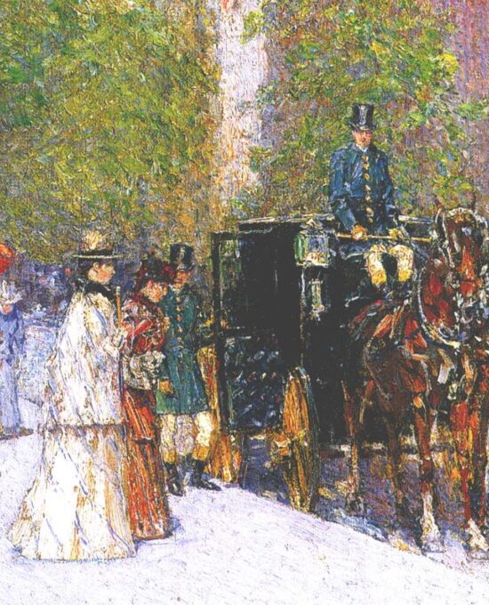 Childe Hassam “A Spring Morning” 1891 Vintage art book page