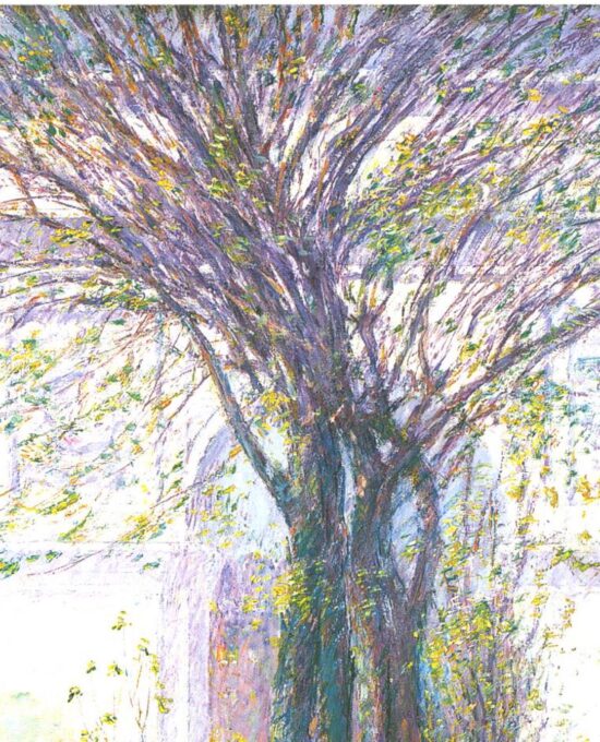 Childe Hassam “Washington Arch, Spring” 1890 Vintage art book page