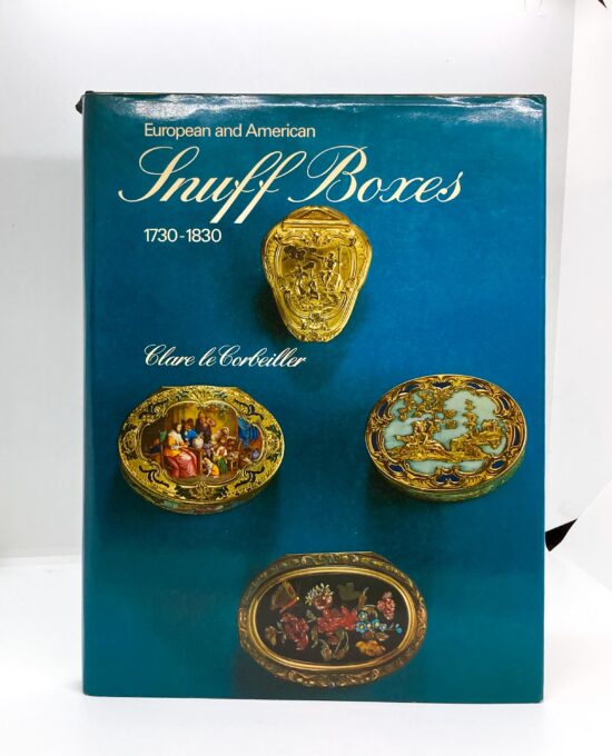 Snuff Boxes 1730-1830 1966 First edition cloth-wrapped hardcover Clare le Corbeillo