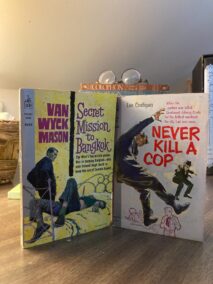 2-book thriller set "Never Kill a Cop" & "Secret Mission To Bangkok" First editions Vintage paperbacks  1959 / 1961
