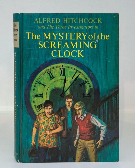 Alfred Hitchcock’s Three Investigators “The Mystery of the Screaming Clock” c.1970 Vintage hardcover series book