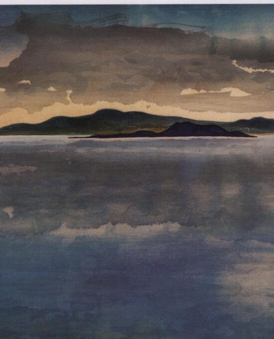 Yosemite Valley “Before the Rain, Mono Lake” Chiura Obata 1930 Vintage art book page
