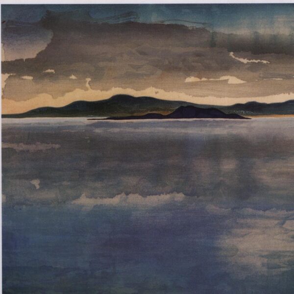 Yosemite Valley "Before the Rain, Mono Lake" Chiura Obata 1930 Vintage art book page