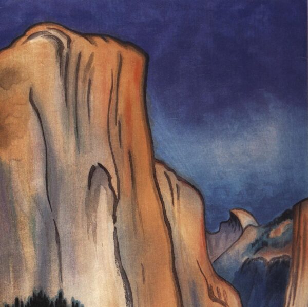 Yosemite Valley "El Capitan" Chiura Obata 1930 Vintage art book page