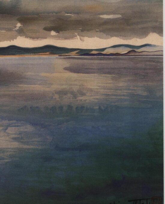 Yosemite Valley “Before the Rain, Mono Lake” Chiura Obata 1930 Vintage art book page