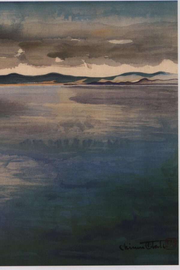 Yosemite Valley "Before the Rain, Mono Lake" Chiura Obata 1930 Vintage art book page - Image 2