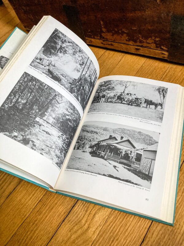 Vintage coffee table Adirondack history hardcover "Sweet Peas and a White Bridge" Cloth-wrapped illustrated book 1974 - Image 9