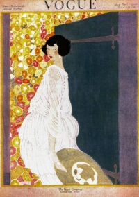 Antique Vogue magazine cover art Plank shepherdesses / Alice Little girl [May &
