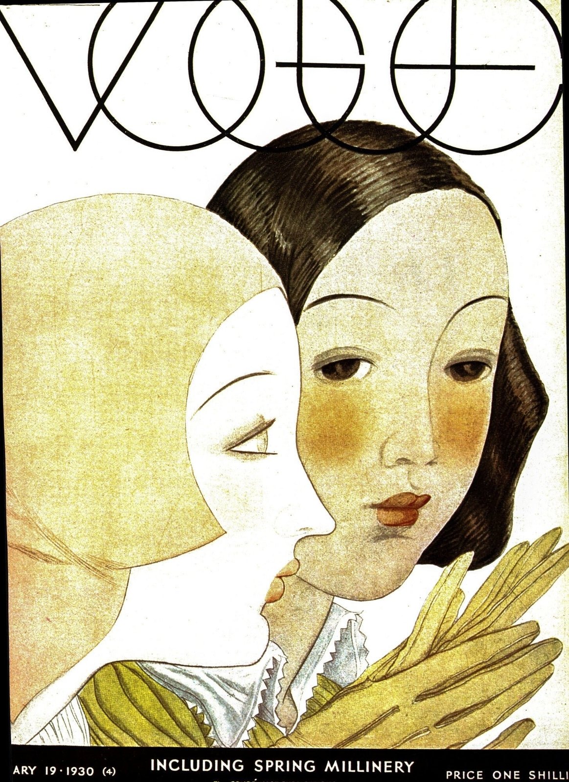 Vintage art book page Georges Lepape Fashionable ladies Ready to frame