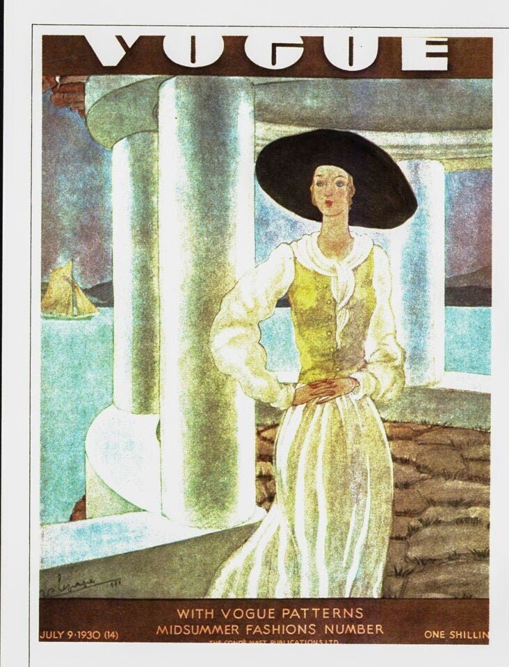 Vintage art book page Georges Lepape Fashionable ladies Ready to frame - Image 3