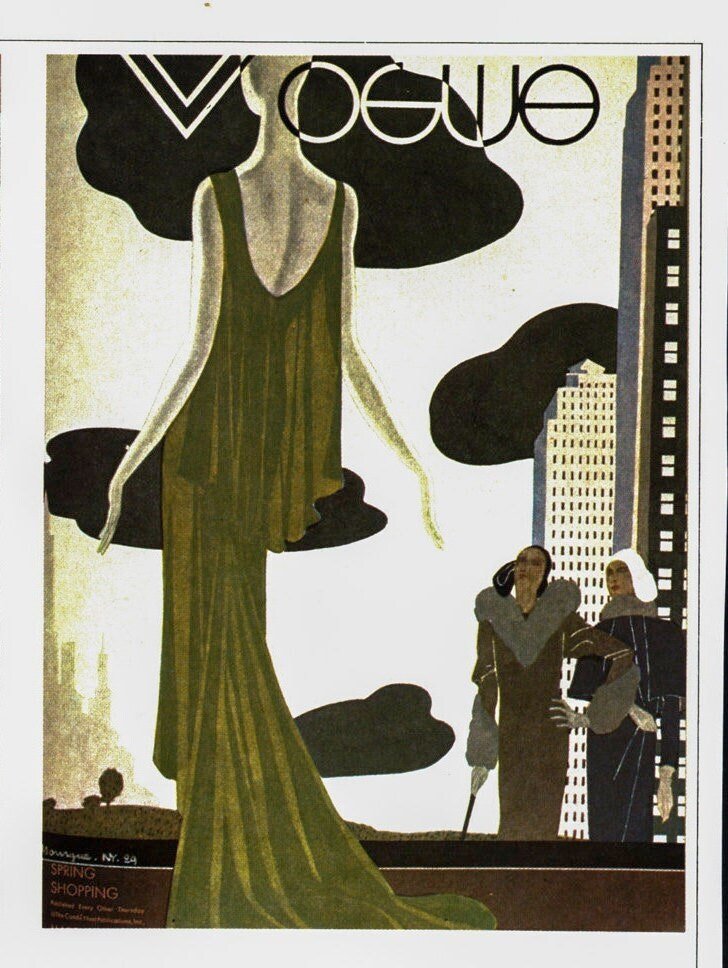 Vintage art book page Georges Lepape Fashionable ladies Ready to frame - Image 4