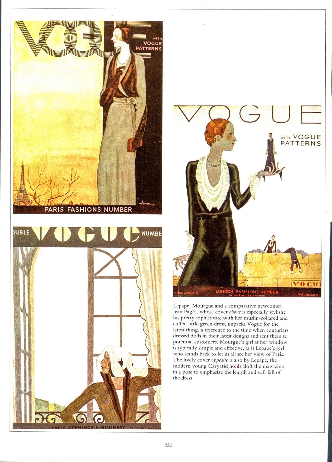Vintage art book page Alix Zeilinger Fashionable ladies - Image 3